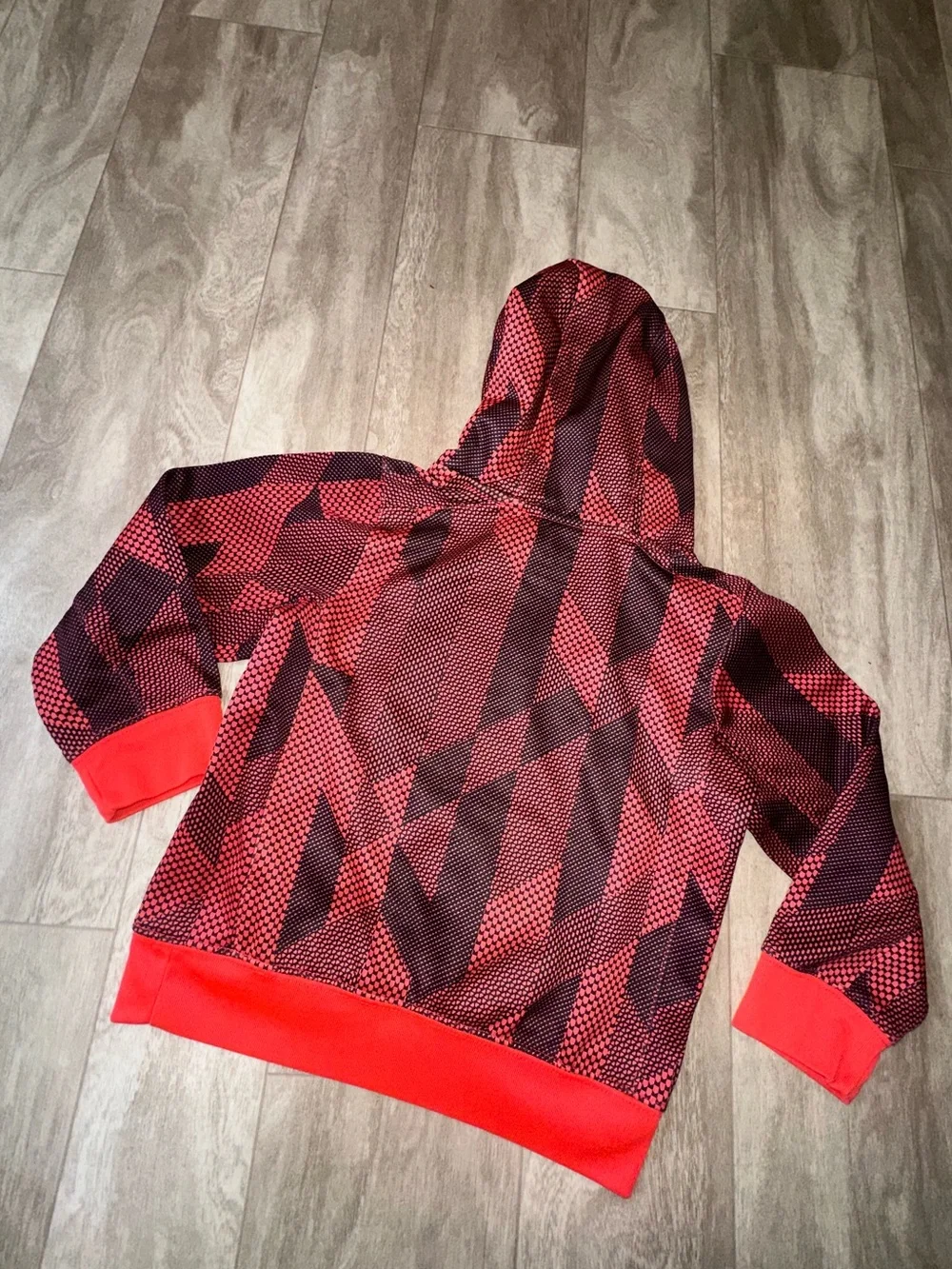 Nike Kids' Orange & Black Graphic Hoodie